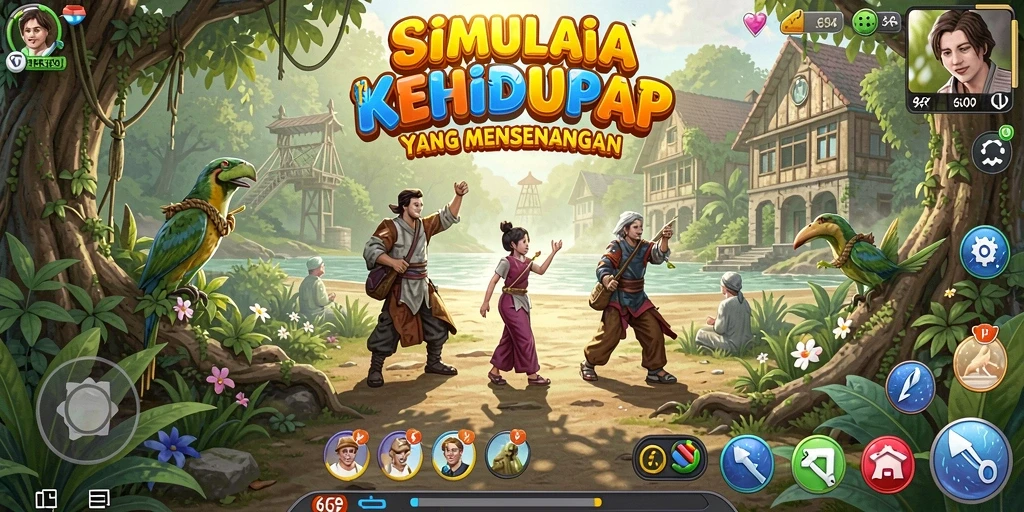 Screenshot gameplay 6CF yang seru dan interaktif.