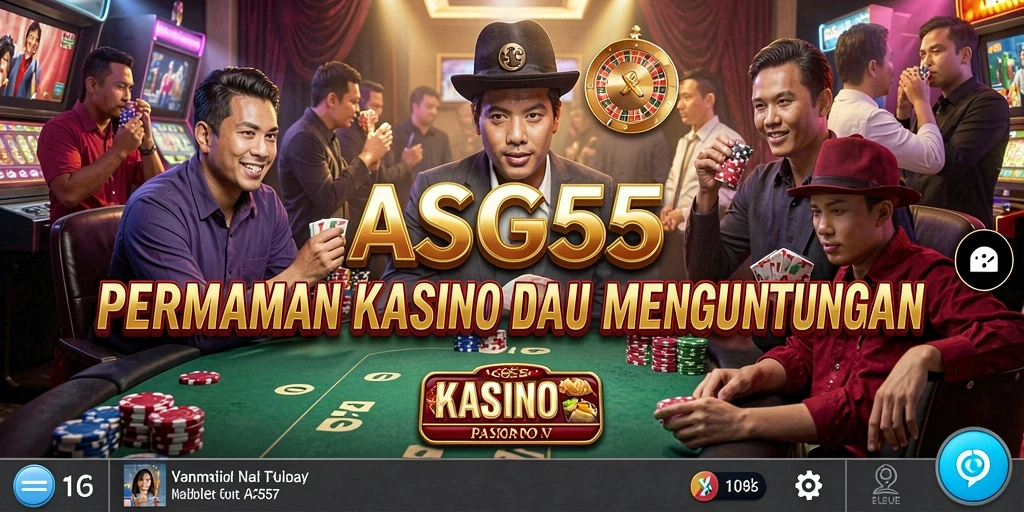 Tampilan gameplay seru dari ASG55 yang penuh warna.