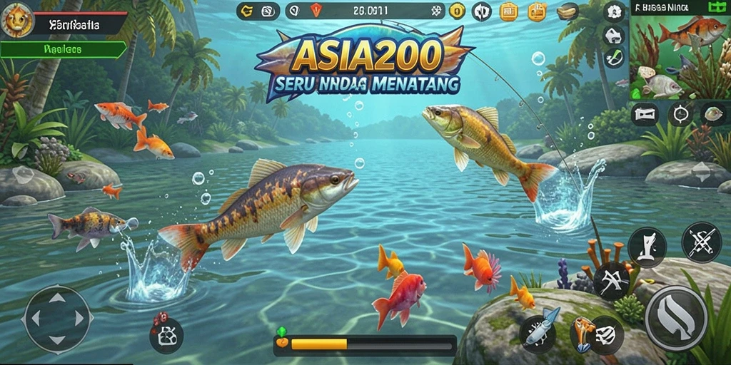 Menampilkan gameplay seru dan realistis dari pengalaman memancing di ASIA200.
