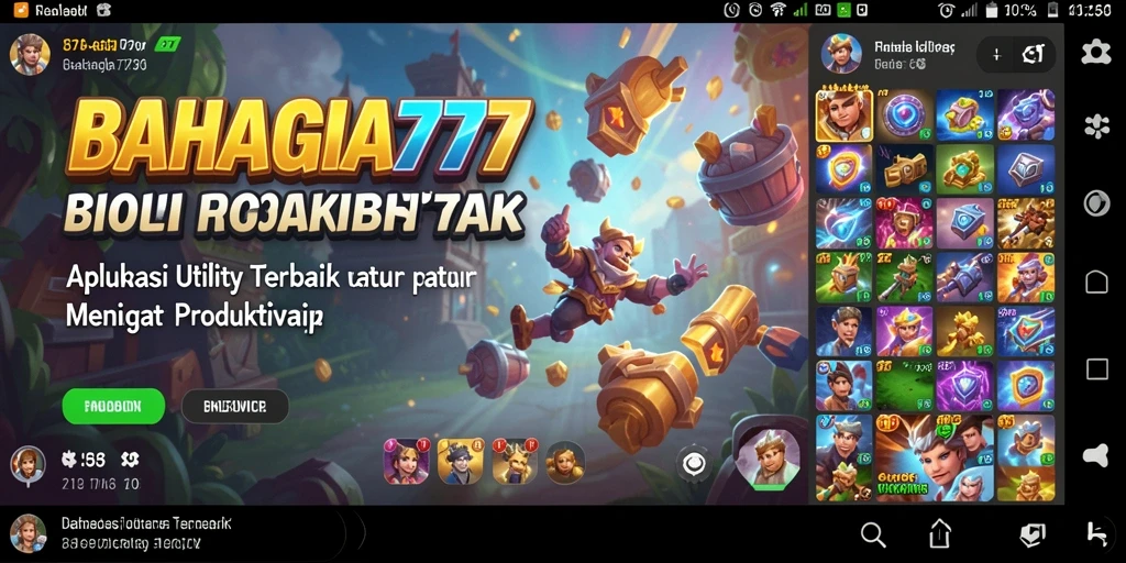 Tampilan antarmuka BAHAGIA777 yang modern dan fungsional.