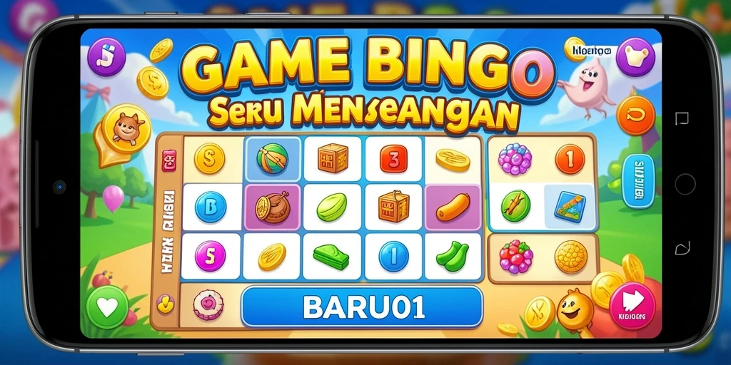 Tampilan gameplay menarik dari BARU01 yang menunjukkan keseruan Bingo.