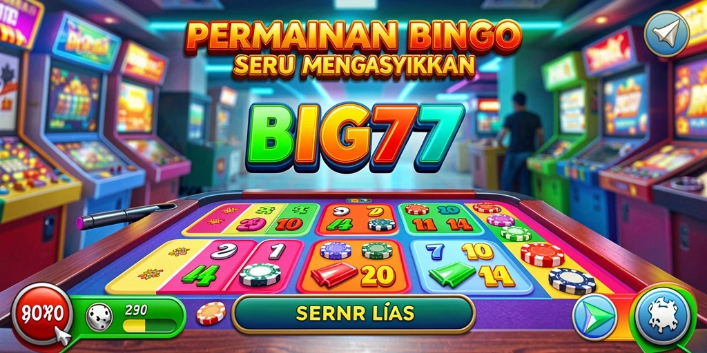 Tampilan gameplay Bingo yang seru dan menarik di BIG77.