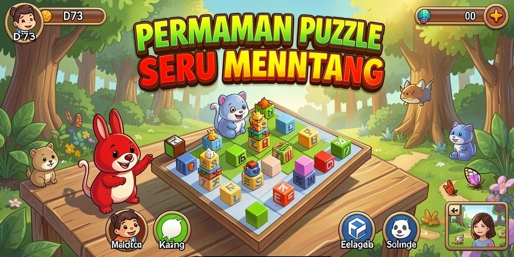 Tampilan screenshot dari gameplay D73 yang penuh warna dan menarik.