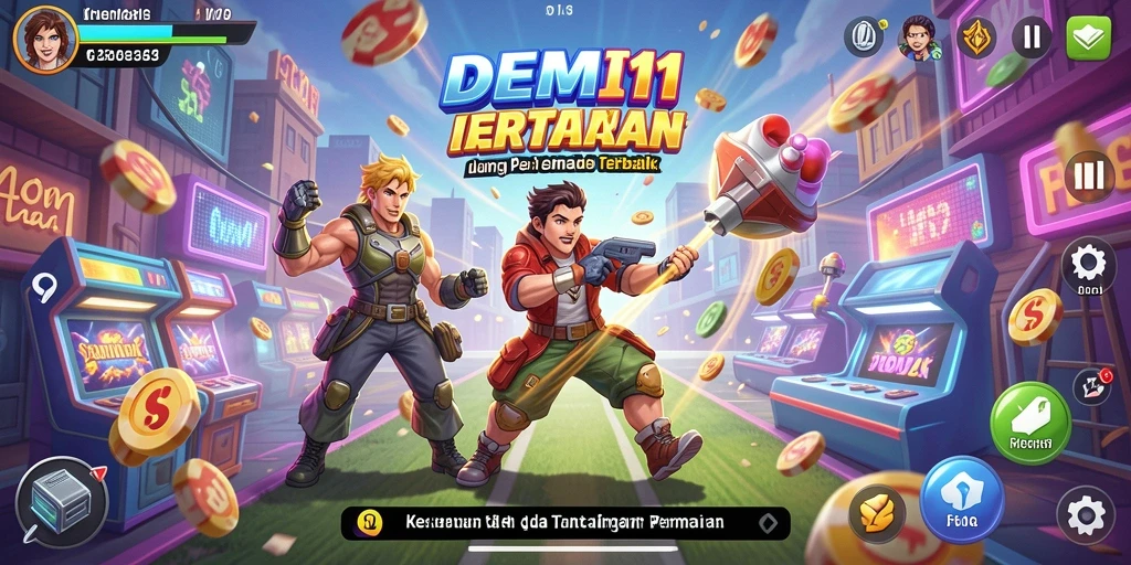 Tampilan gameplay menegangkan dalam permainan Arcade DEMI11.