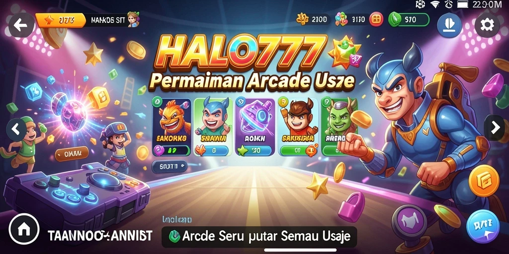 Tangkapan layar utama HALO777 menampilkan aksi gameplay arcade yang mengasyikkan.