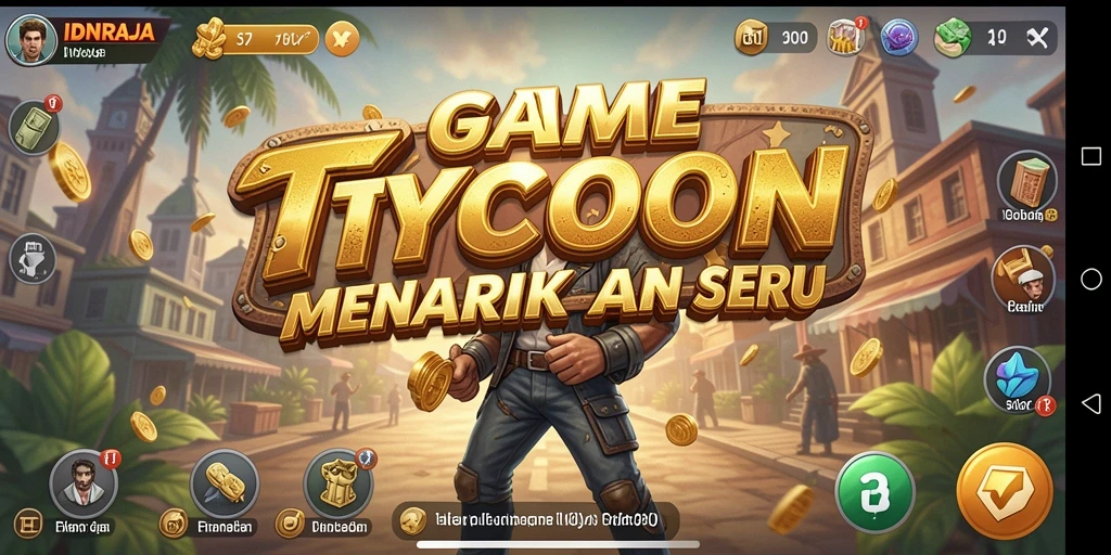 Screenshot permainan IDNRAJA yang menunjukkan keseruan gameplay Tycoon.