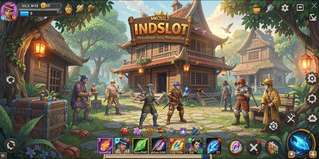Screenshot gameplay menunjukkan aksi seru dalam dunia INDSLOT.
