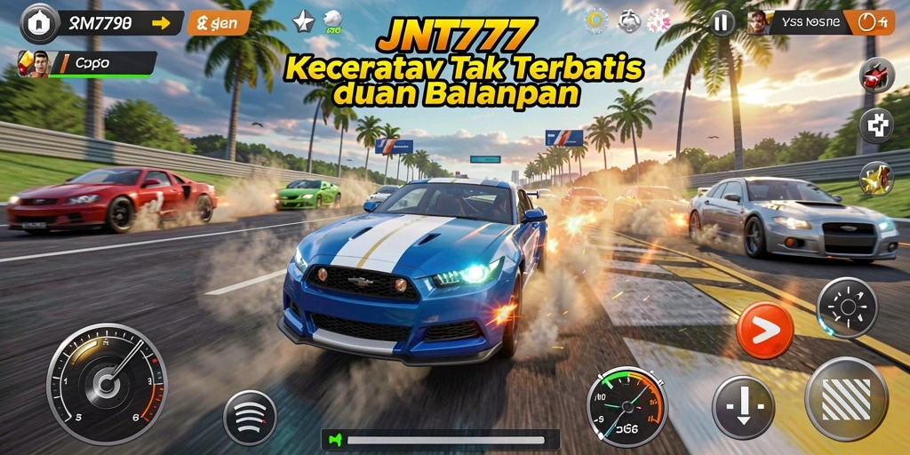 Tampilan gameplay Racing yang seru dan mendebarkan.