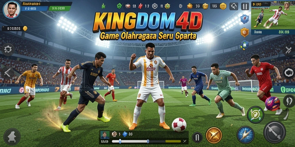 Tampilan gameplay menarik di KINGDOM4D dengan suasana olahraga yang menggembirakan.