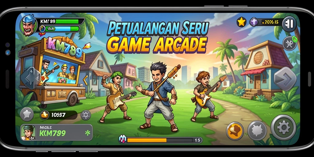 Tampilan gameplay seru dalam game Arcade KM789.