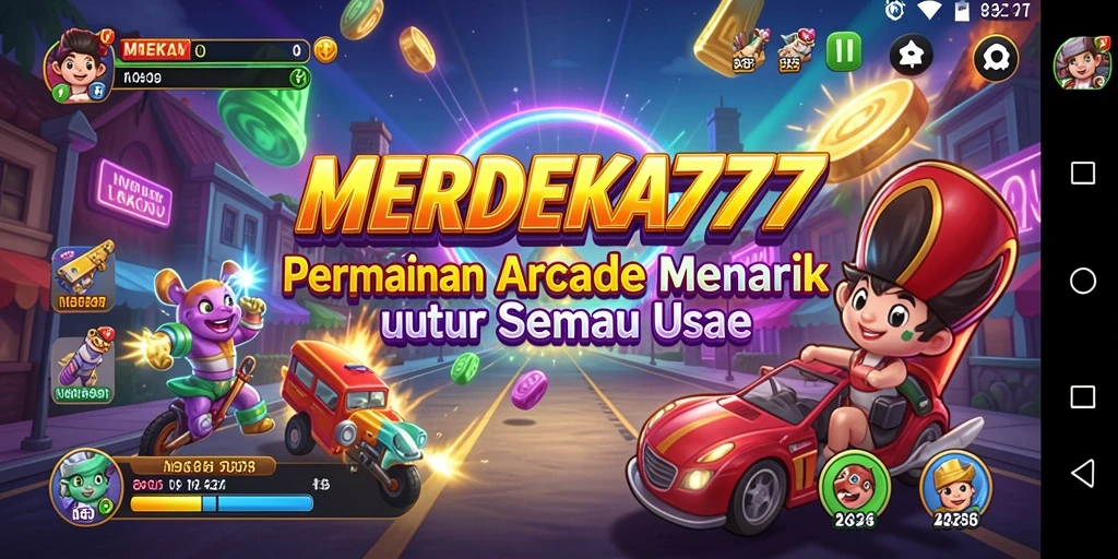 Tampilan permainan MERDEKA777 yang seru dan penuh warna.
