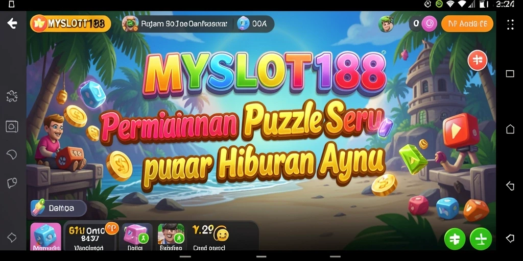Screenshot MYSLOT188 menampilkan gameplay puzzle yang seru dan interaktif.