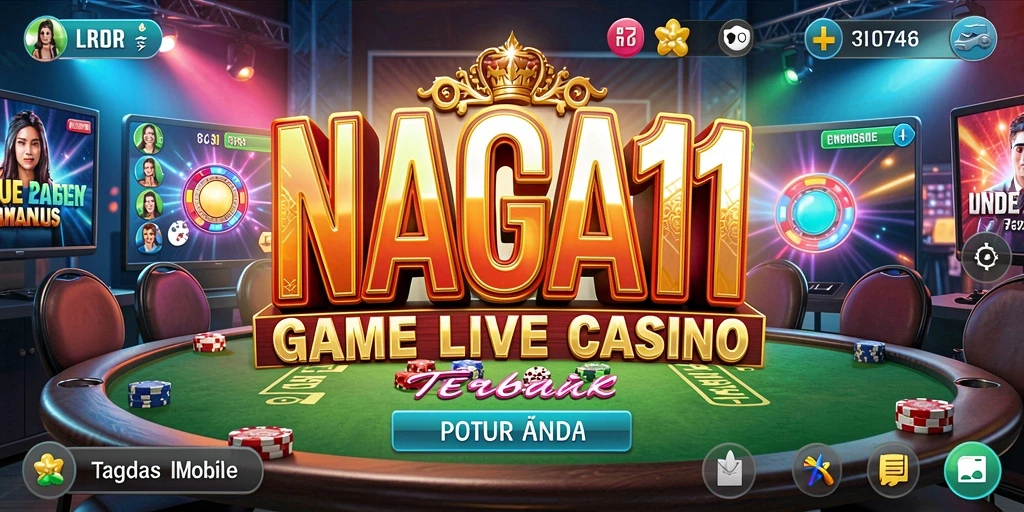 Tampilan gameplay langsung NAGA11 dengan dealer profesional dan suasana seru.