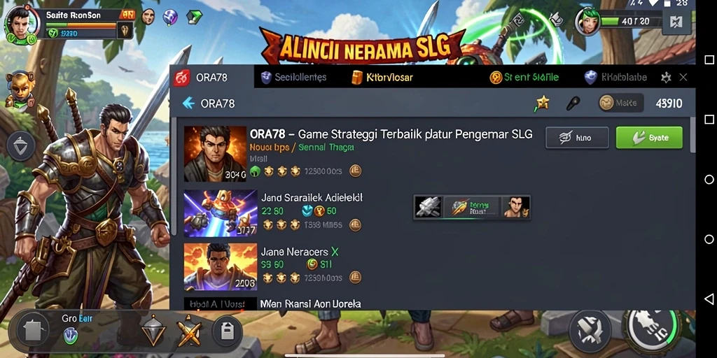 Tampilan menarik dari gameplay ORA78 dengan strategi yang mendalam.