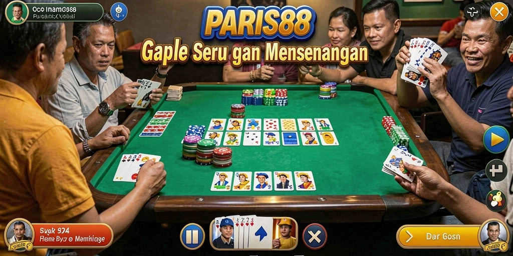 Tampilan gameplay Gaple yang menarik dan interaktif.