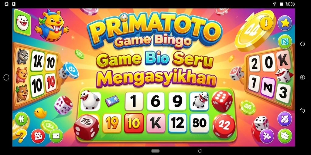Tampilan gameplay seru dalam aplikasi Bingo PRIMATOTO.