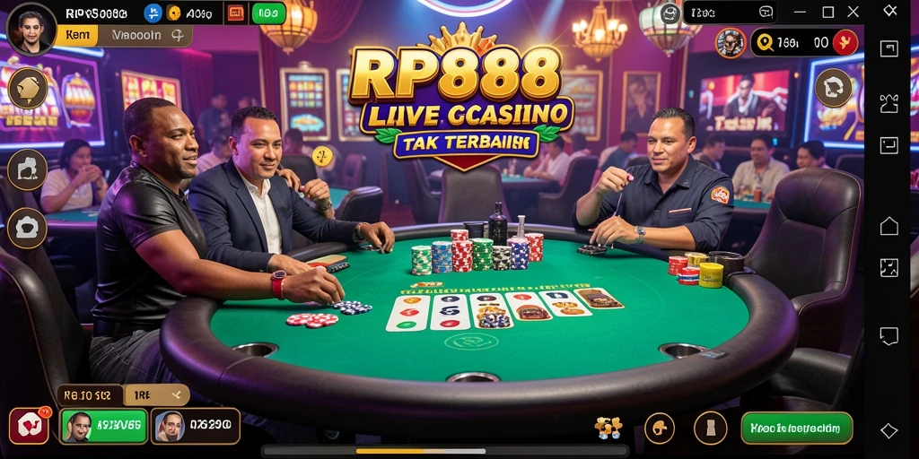 Tampilan gameplay Live Casino RP888 yang interaktif dan seru.