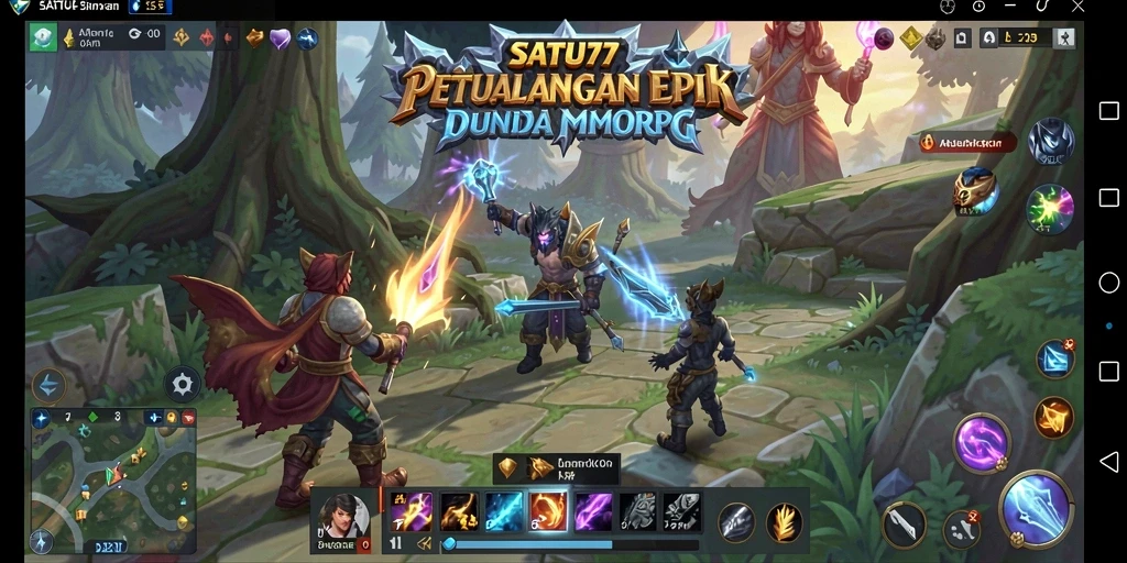 Tangkapan layar utama SATU77 yang menampilkan aksi mendebarkan dalam petualangan MMORPG.