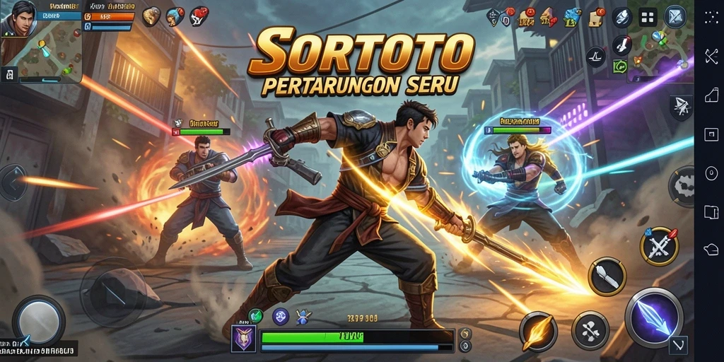 Menampilkan aksi seru dari pertarungan karakter di SORTOTO.