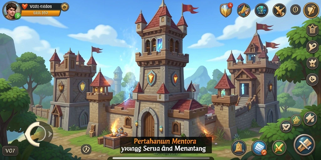 Tangkapan layar V07 menunjukkan serangan menara dalam aksi saat melawan musuh.