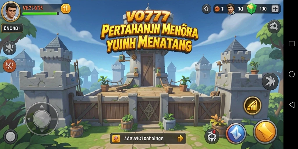 Screenshot menunjukkan gameplay menara yang seru dan menantang di VO777.