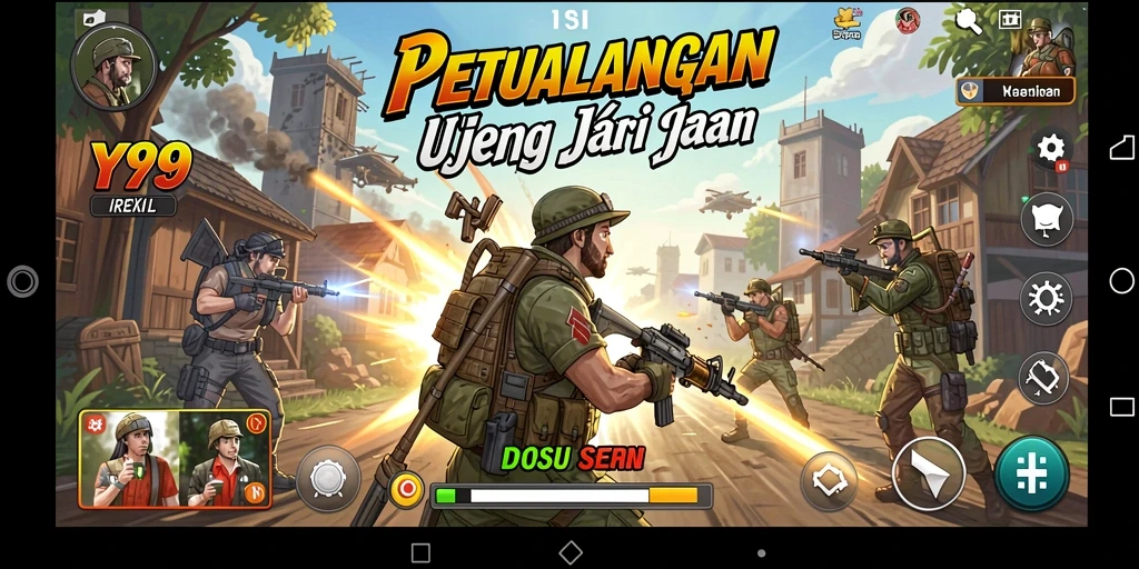 Tampilan gameplay seru dari Y89 yang penuh aksi.